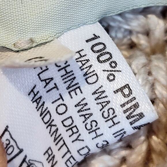 Deirdre McGuire Sweater Women's Small Beige Handknit Ireland - Picture 5 of 8